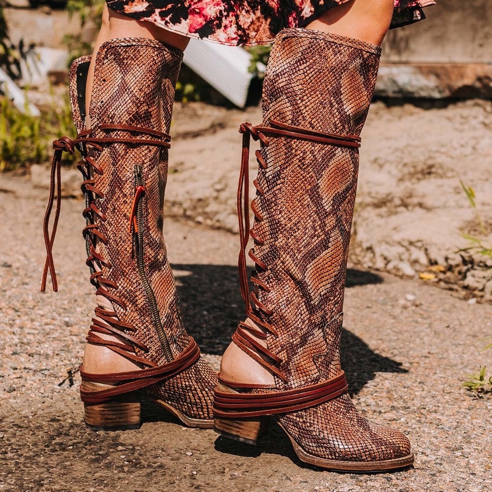 FREEBIRD Coal boot in color multi snake